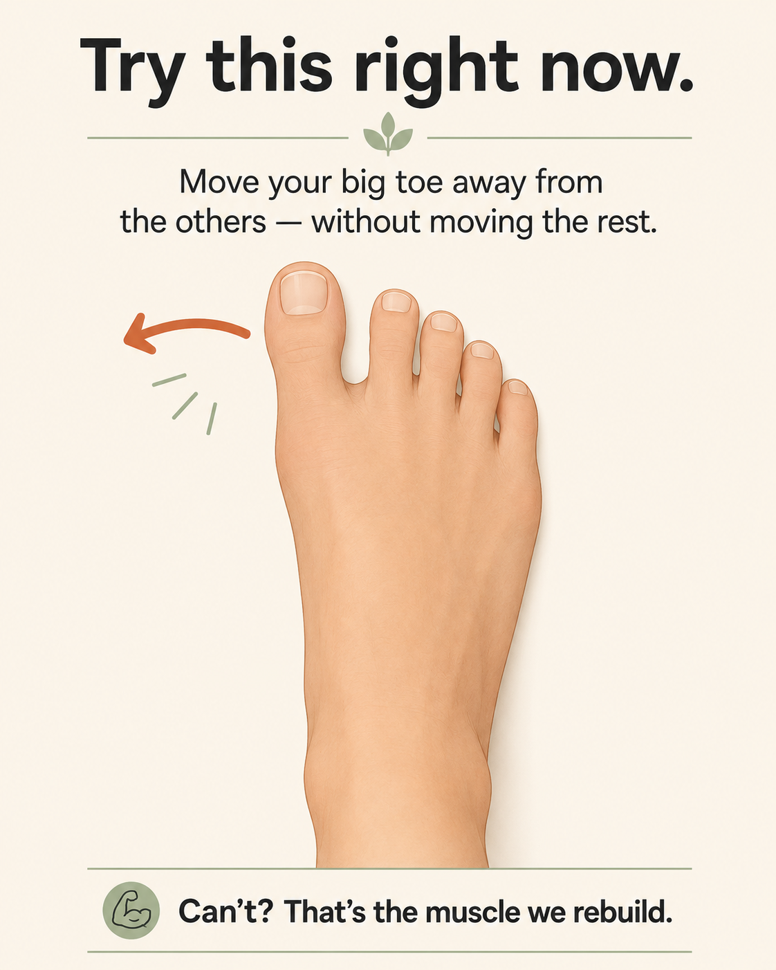 The 10-second toe test