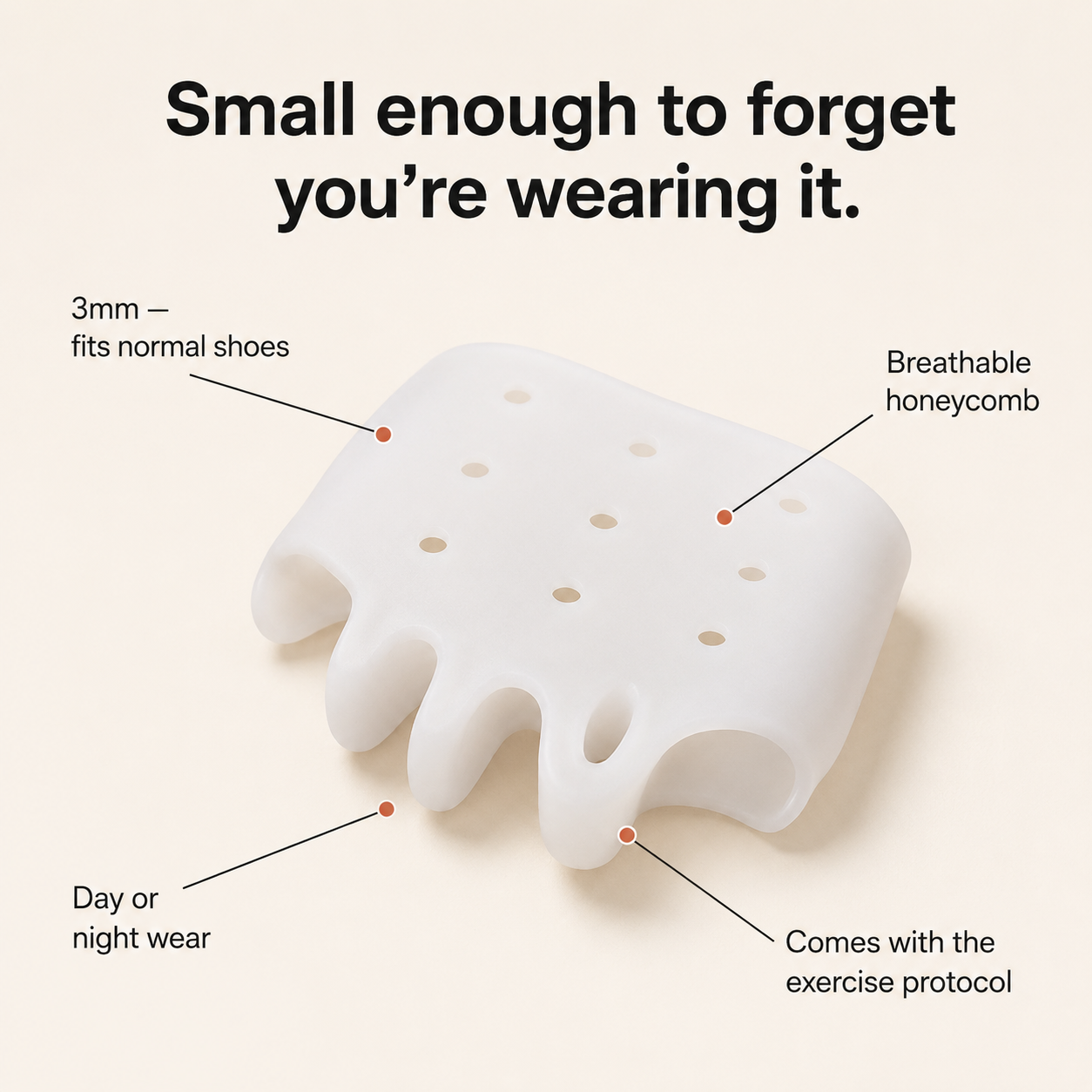Soft silicone, breathable, stays put